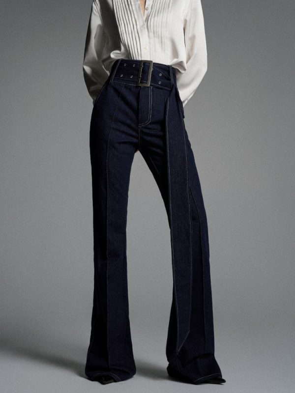 VINTAGE HIGH-WAISTED FLARED JEANS