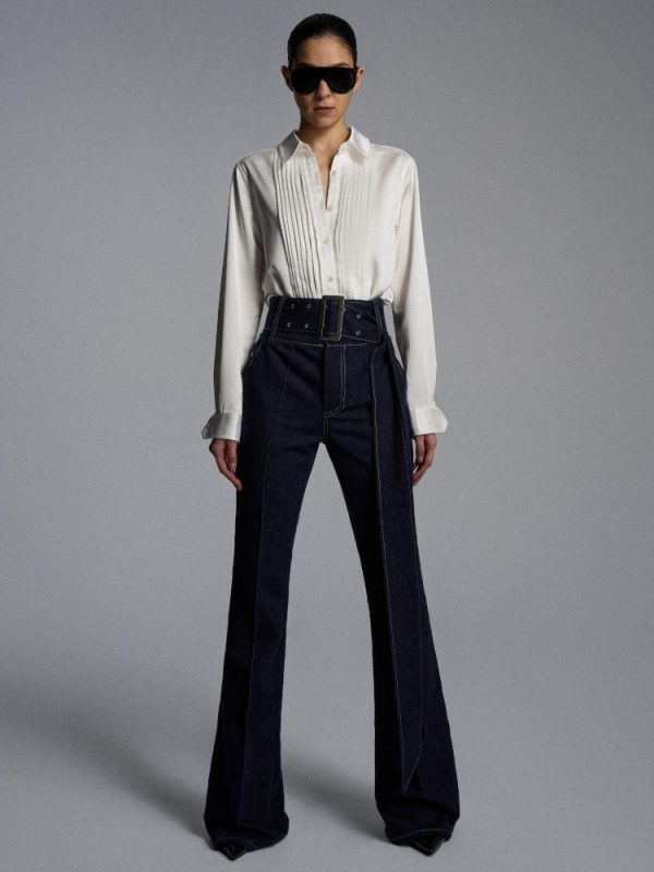 PLEATED TUXEDO SHIRT