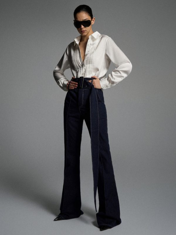 VINTAGE HIGH-WAISTED FLARED JEANS
