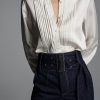 PLEATED TUXEDO SHIRT