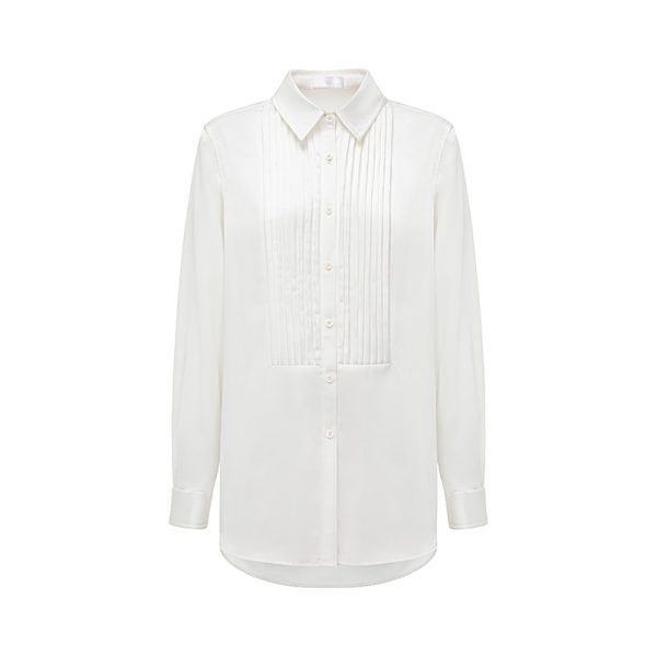 PLEATED TUXEDO SHIRT