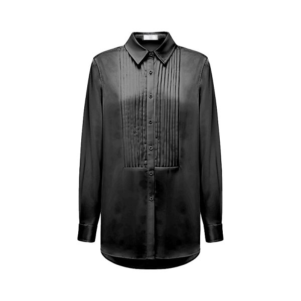 PLEATED TUXEDO SHIRT